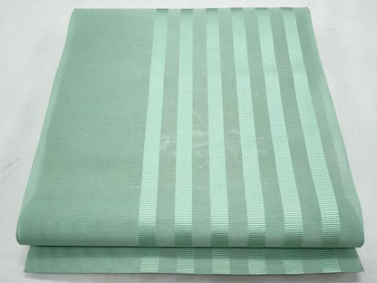 平和屋着物＊夏物　本場筑前博多織　八寸名古屋帯　若葉色　正絹　逸品　CABL2076fb