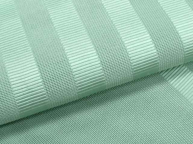 平和屋着物＊夏物　本場筑前博多織　八寸名古屋帯　若葉色　正絹　逸品　CABL2076fb