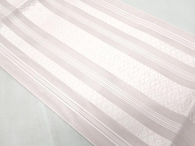 平和屋着物＊夏物　博多織　八寸名古屋帯　紗献上　灰桜色　CABL2084fb