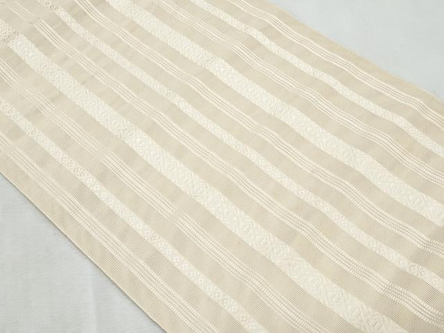 平和屋着物＊夏物　本場筑前博多織　八寸名古屋帯　紗献上　蒸栗色　正絹　逸品　CABL2085fb