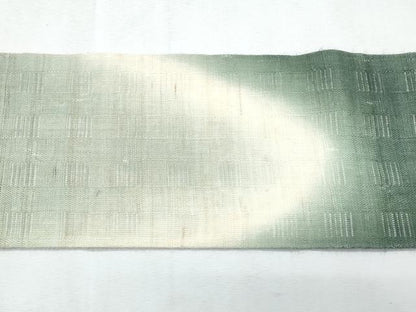 平和屋着物＊夏物　九寸名古屋帯　花倉織　流水文　麻　逸品　CABL2091fb