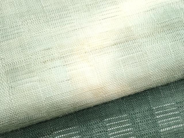平和屋着物＊夏物　九寸名古屋帯　花倉織　流水文　麻　逸品　CABL2091fb