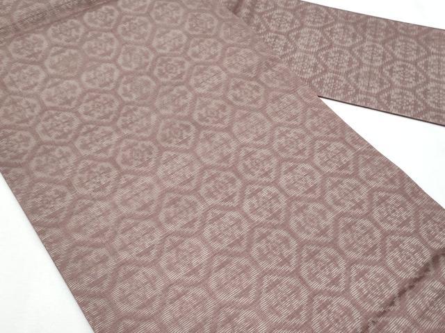 平和屋着物＊夏物　全通柄　九寸名古屋帯　亀甲抽象文　濃色　正絹　逸品　CABL2096fb