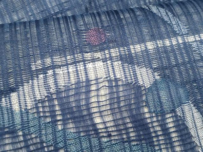 平和屋着物＊夏物　九寸名古屋帯　櫛織り　抽象文様　正絹　逸品　CABL2102fb