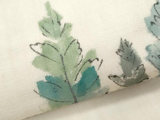 平和屋着物＊夏物　九寸名古屋帯　手描き　草木文　正絹　逸品　CABL2104fb