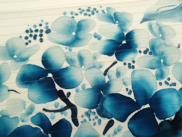 平和屋着物＊夏物　絽塩瀬　九寸名古屋帯　作家物　手描き　紫陽花　正絹　逸品　CABL2105fb