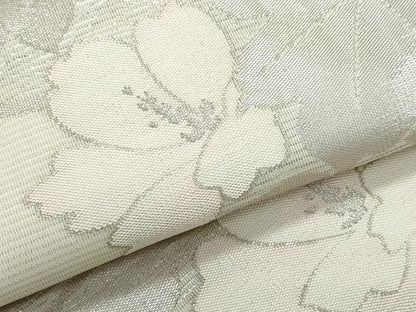 平和屋着物＊夏物　九寸名古屋帯　枝花文　金銀糸　正絹　逸品　CABL2106fb