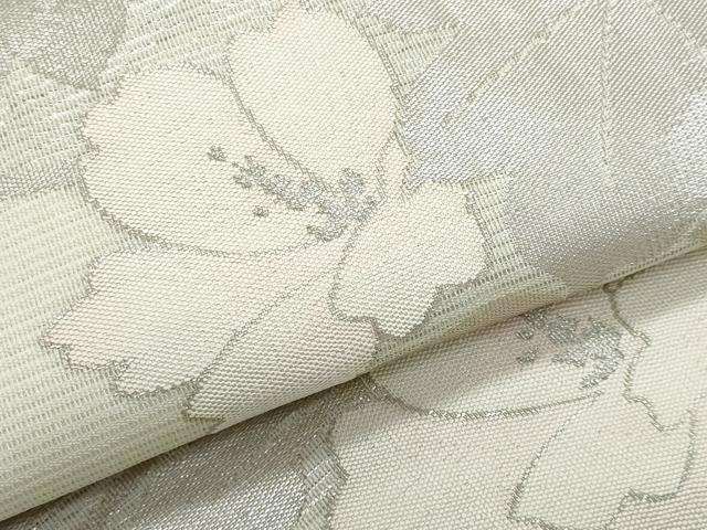 平和屋着物＊夏物　九寸名古屋帯　枝花文　金銀糸　正絹　逸品　CABL2106fb