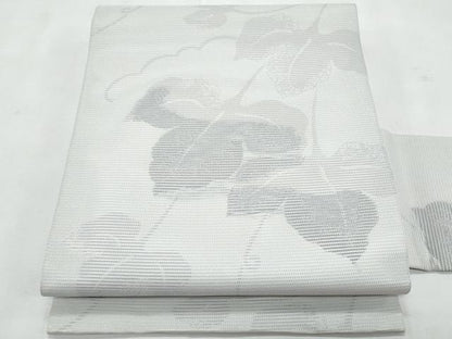 平和屋着物＊夏物　九寸名古屋帯　蔦の葉文　正絹　逸品　CABL2107fb
