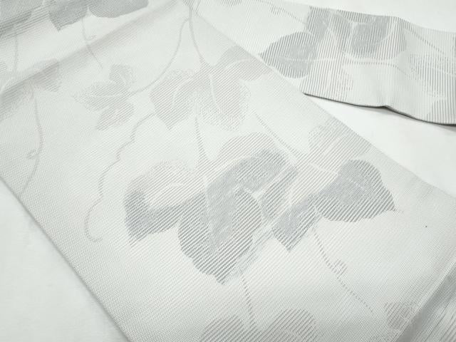 平和屋着物＊夏物　九寸名古屋帯　蔦の葉文　正絹　逸品　CABL2107fb