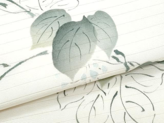 平和屋着物＊夏物　九寸名古屋帯　手描き　蔦の葉文　CABL2113fb