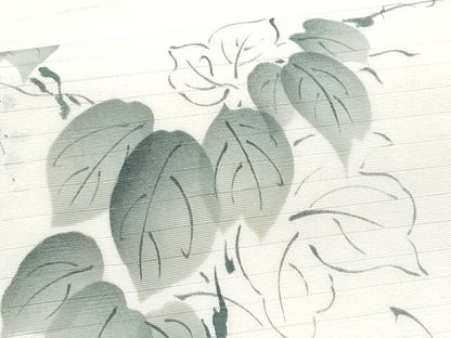 平和屋着物＊夏物　九寸名古屋帯　手描き　蔦の葉文　CABL2113fb