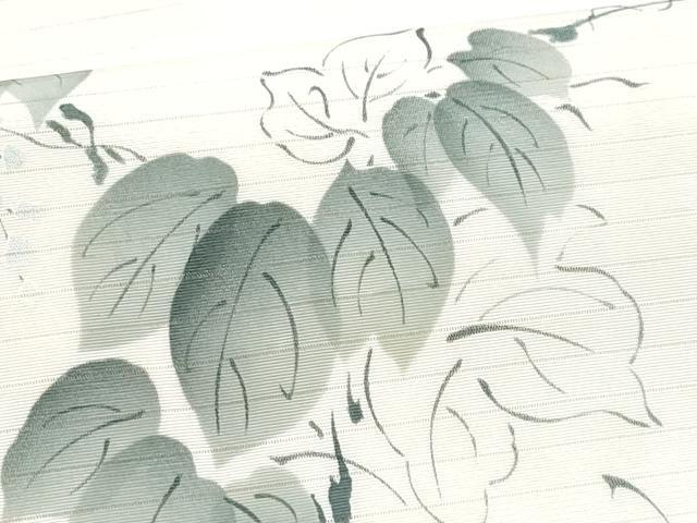 平和屋着物＊夏物　九寸名古屋帯　手描き　蔦の葉文　CABL2113fb