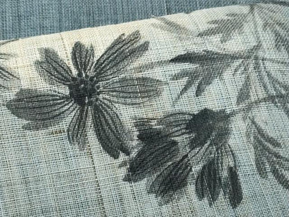 平和屋着物＊夏物　九寸名古屋帯　作家物　手描き　枝花文　麻　逸品　CABL2115fb