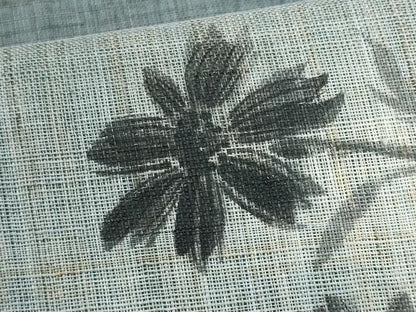 平和屋着物＊夏物　九寸名古屋帯　作家物　手描き　枝花文　麻　逸品　CABL2115fb