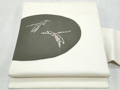 平和屋着物＊夏物　九寸名古屋帯　ろうけつ染め　トンボ　正絹　逸品　CABL2118fb
