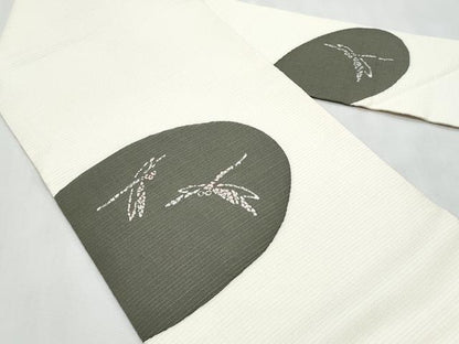 平和屋着物＊夏物　九寸名古屋帯　ろうけつ染め　トンボ　正絹　逸品　CABL2118fb