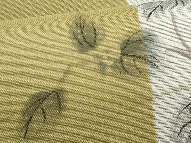 平和屋着物＊夏物　九寸名古屋帯　手描き　草花文　金銀彩　正絹　逸品　CABL2126fb