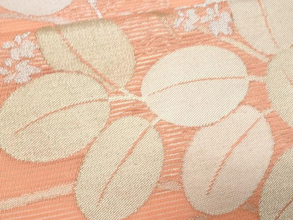 平和屋着物＊夏物　九寸名古屋帯　萩　金銀糸　正絹　逸品　CABL2135fb