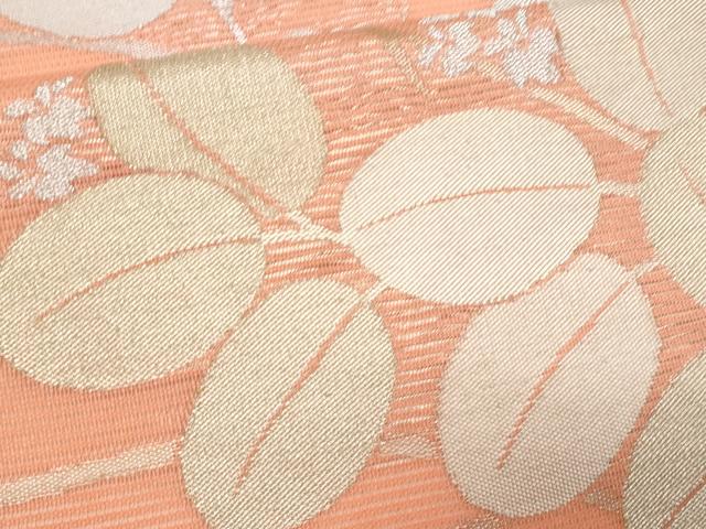 平和屋着物＊夏物　九寸名古屋帯　萩　金銀糸　正絹　逸品　CABL2135fb