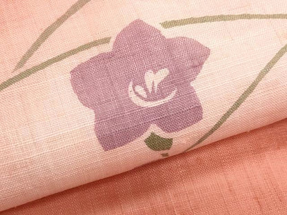 平和屋着物＊夏物　九寸名古屋帯　桔梗　麻　逸品　CABL2137fb