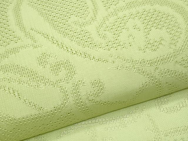 平和屋着物＊夏物　八寸名古屋帯　唐草文　若菜色　CABL2152fb