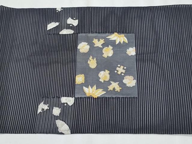 平和屋着物＊夏物　八寸名古屋帯　絽綴れ　宝尽くし　金銀糸　正絹　逸品　CABL2157fb