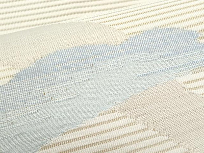 平和屋着物＊夏物　八寸名古屋帯　雪芝文　正絹　逸品　CABL2160fb