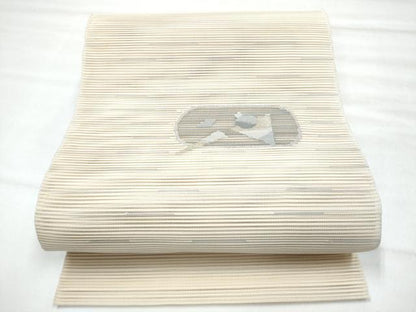 平和屋着物＊夏物　八寸名古屋帯　絽綴れ　抽象文様　正絹　逸品　CABL2170fb