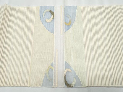 平和屋着物＊夏物　八寸名古屋帯　抽象文様　金銀糸　正絹　逸品　CABL2175fb