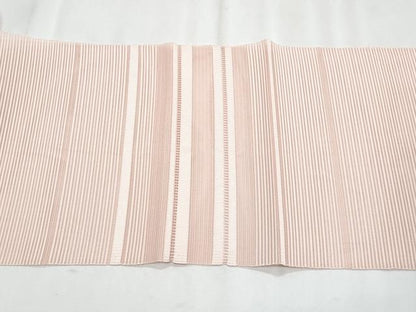 平和屋着物＊夏物　八寸名古屋帯　絽綴れ　幾何学文様　虹色　正絹　逸品　CABL2179fb