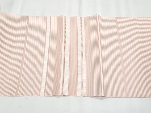平和屋着物＊夏物　八寸名古屋帯　絽綴れ　幾何学文様　虹色　正絹　逸品　CABL2179fb