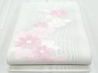 平和屋着物＊夏物　八寸名古屋帯　枝花文　CABL2187fb