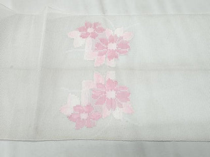平和屋着物＊夏物　八寸名古屋帯　枝花文　CABL2187fb