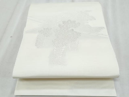平和屋着物＊夏物　八寸名古屋帯　藤花房　銀糸　未使用　CABL2191fb