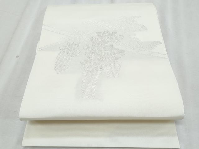 平和屋着物＊夏物　八寸名古屋帯　藤花房　銀糸　未使用　CABL2191fb
