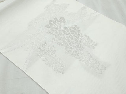 平和屋着物＊夏物　八寸名古屋帯　藤花房　銀糸　未使用　CABL2191fb