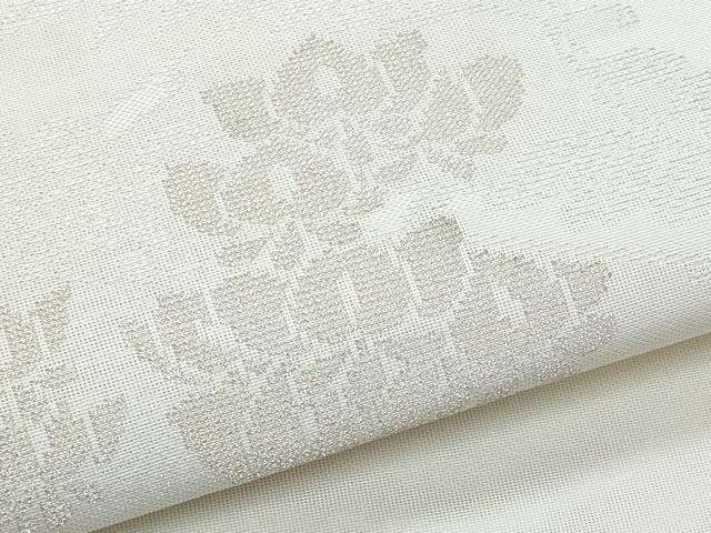 平和屋着物＊夏物　八寸名古屋帯　藤花房　銀糸　未使用　CABL2191fb