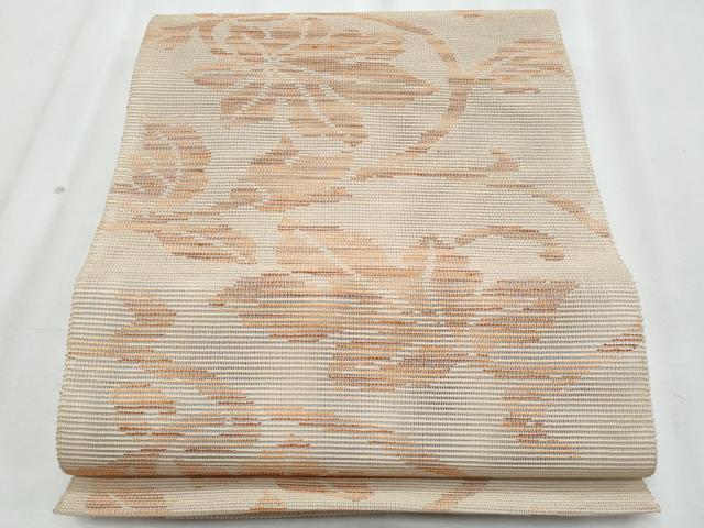 平和屋着物＊夏物　八寸名古屋帯　花唐草文　CABL2193fb