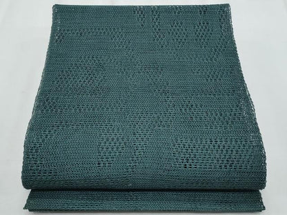 平和屋着物＊夏物　八寸名古屋帯　羅　抽象文様　老竹色　正絹　逸品　CABL2198fb