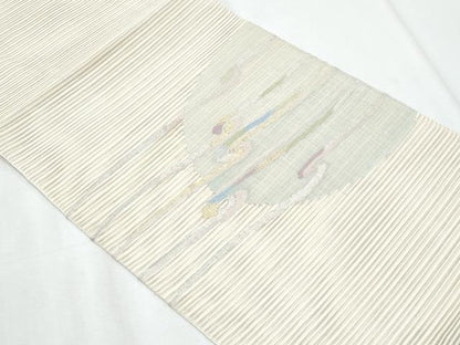 平和屋着物＊夏物　八寸名古屋帯　絽綴れ　流水文　金銀糸　正絹　逸品　CABL2199fb