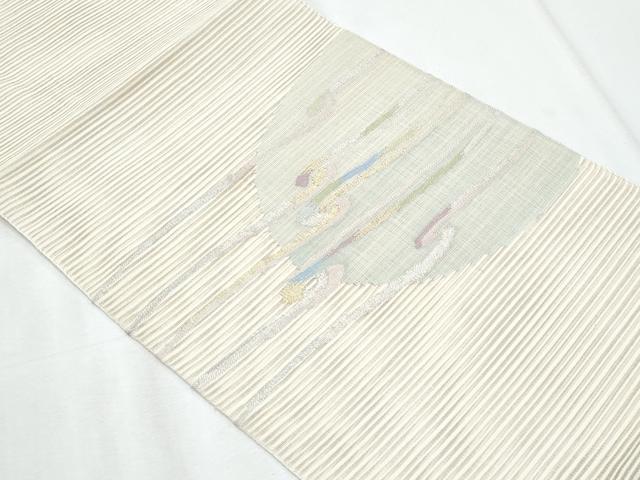 平和屋着物＊夏物　八寸名古屋帯　絽綴れ　流水文　金銀糸　正絹　逸品　CABL2199fb