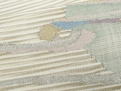 平和屋着物＊夏物　八寸名古屋帯　絽綴れ　流水文　金銀糸　正絹　逸品　CABL2199fb
