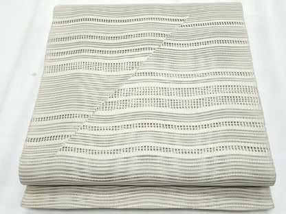 平和屋着物＊夏物　八寸名古屋帯　切り嵌め文様　正絹　逸品　CABL2200fb