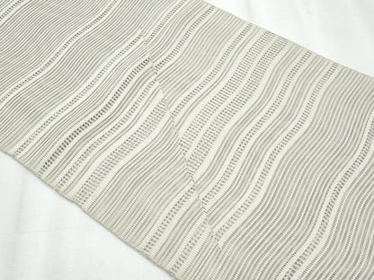 平和屋着物＊夏物　八寸名古屋帯　切り嵌め文様　正絹　逸品　CABL2200fb
