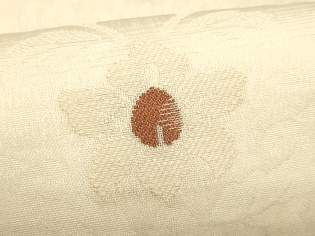 平和屋着物＊夏物　九寸名古屋帯　花唐草文　正絹　逸品　CABL2235fb