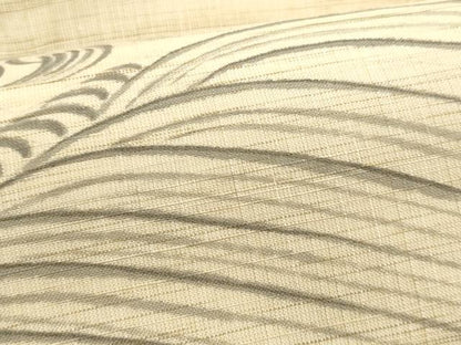平和屋着物＊夏物　九寸名古屋帯　手描き　立波飛鶴文　麻　逸品　CABL2251fb