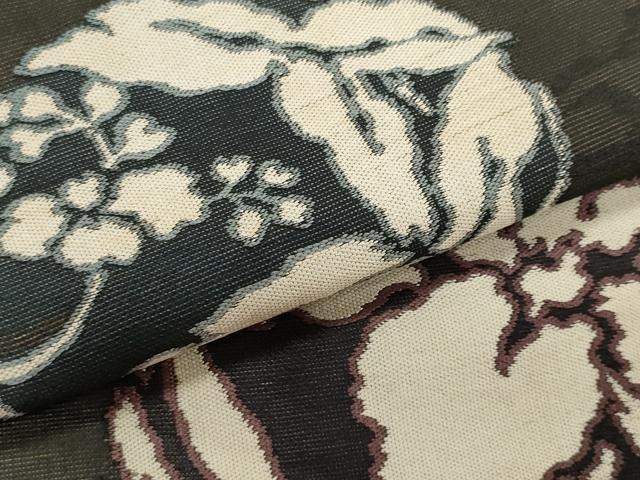 平和屋着物＊夏物　アンティーク　大正ロマン　九寸名古屋帯　花丸文　黒地　正絹　逸品　CABL2264fb