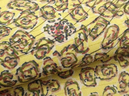 平和屋着物＊夏物　絽塩瀬　全通柄　九寸名古屋帯　抽象花文　正絹　逸品　CABL2267fb