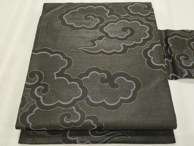 平和屋着物＊夏物　九寸名古屋帯　霊芝雲　正絹　逸品　CABL2270fb